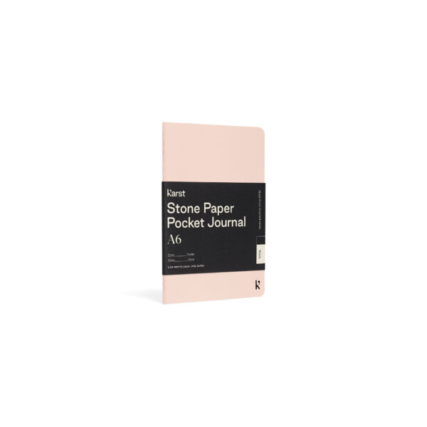Karst A6 Pocket Journal Cover Angle Bellyband Peony LR